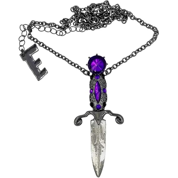 Amazon.com: Elvira Dagger Earrings Purple Stones Halloween Horror
